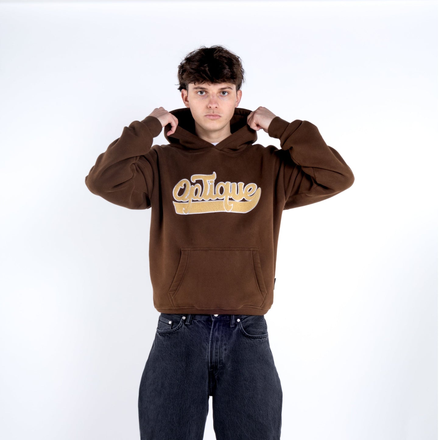 Optique Brown Hoodie